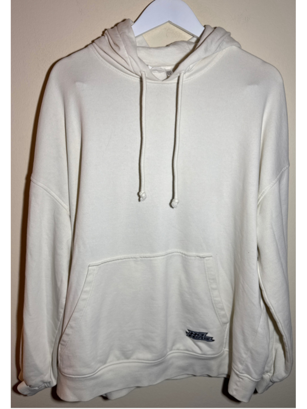 No Fear x H&M Graphic Hoodie, Size M, White and Black